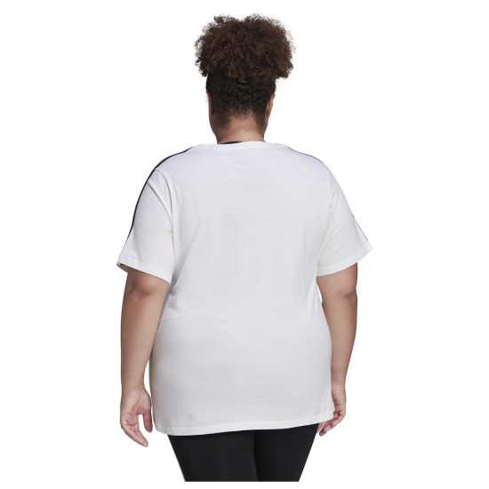 Adidas Γυναικεία κοντομάνικη μπλούζα Essentials Slim 3-Stripes (Plus Size) Adidas Γυναικεία κοντομάνικη μπλούζα Essentials Slim 3-Stripes (Plus Size)